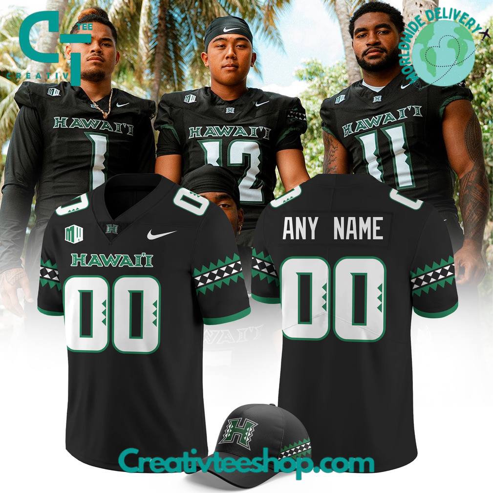 Hawaii Rainbow Warriors Special New Custom Football Jersey – Black