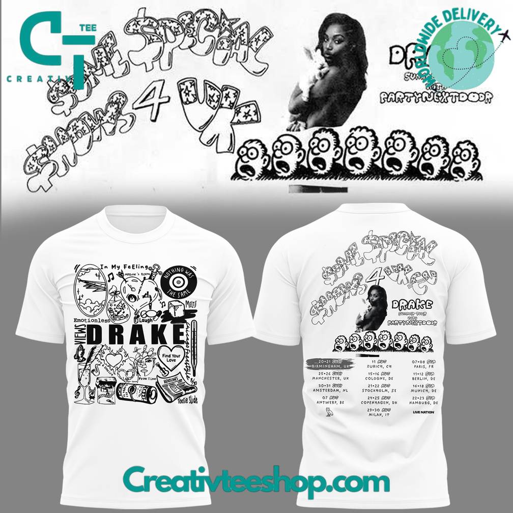 Drake Summer Tour to Birmingham x Partynextdoor Special Tee