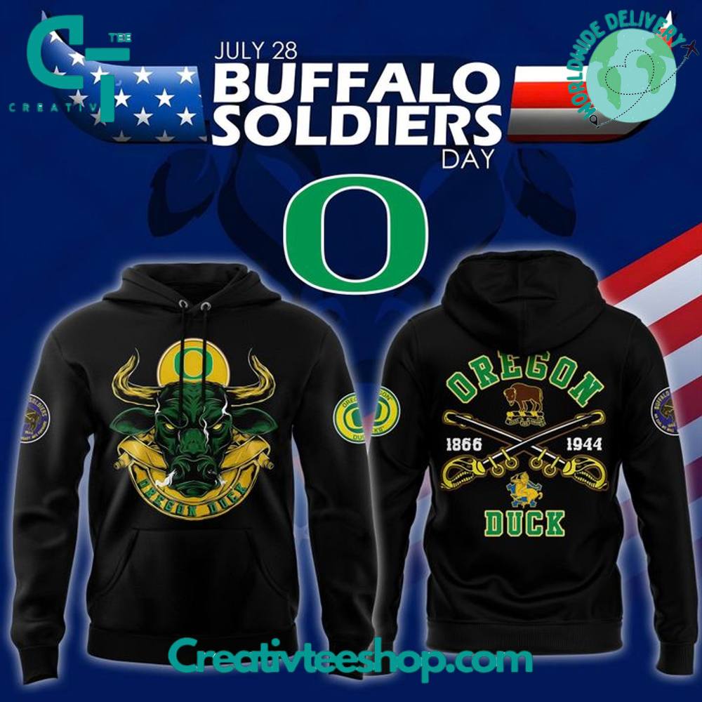 Oregon Ducks 2025 Buffalo Soldier Day Special Hoodie