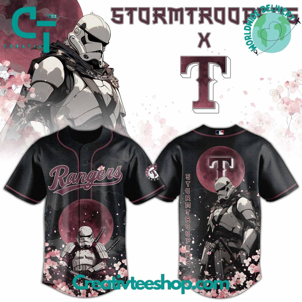 Texas Rangers x Stormtroopers 2025 Japan Edition Baseball Jersey