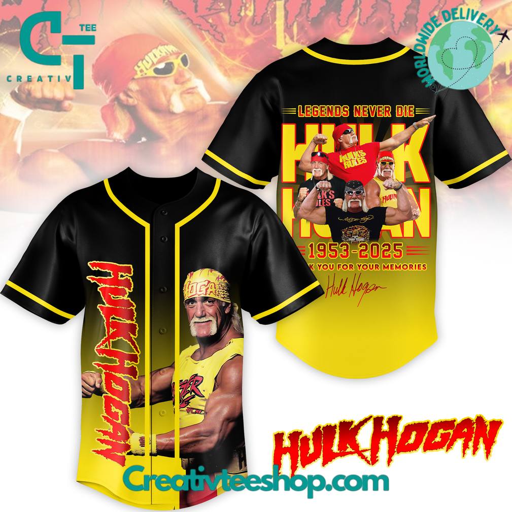Hulk Hogan Thank you for the Memories Special Baseball Jersey
