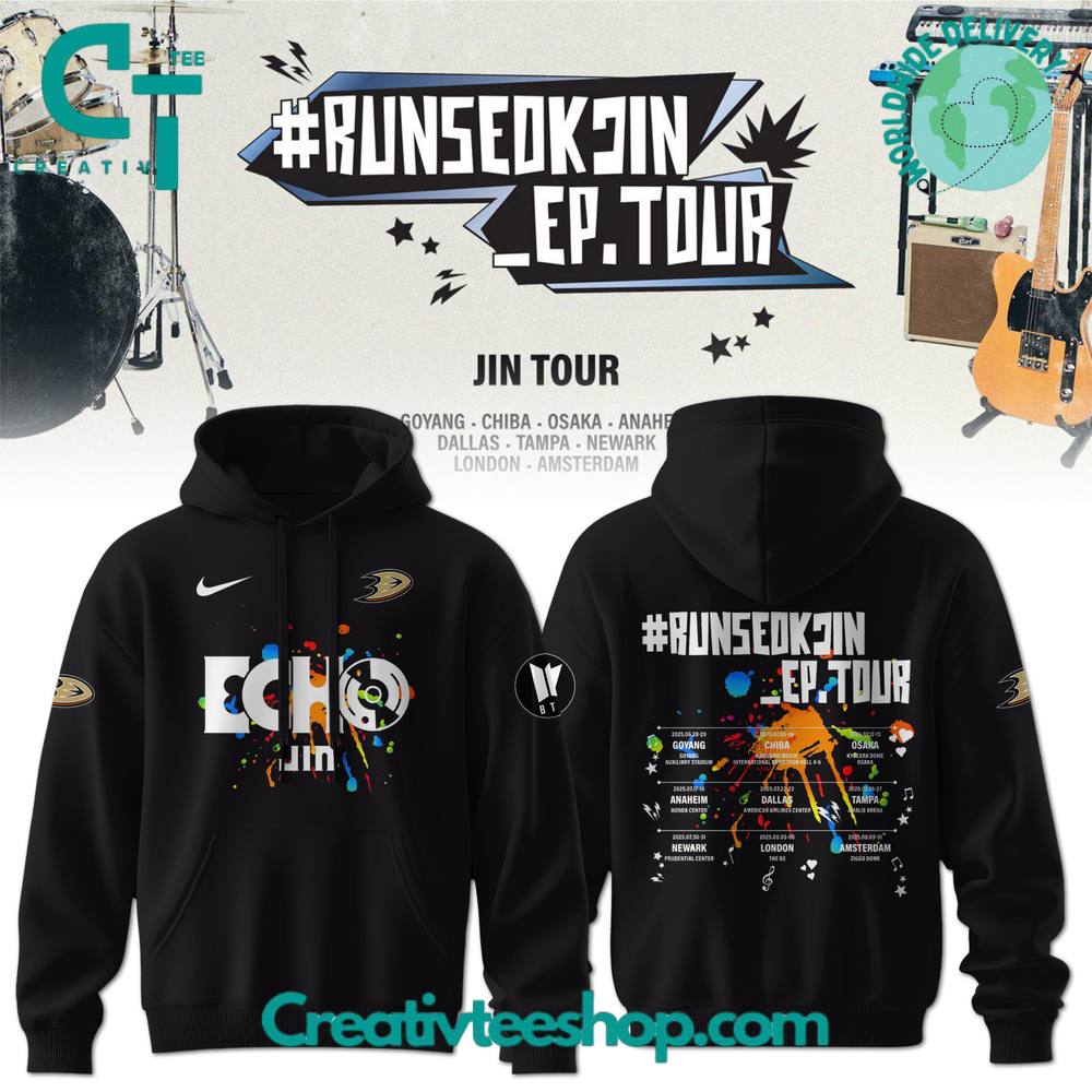 Anaheim Ducks x JIN RunSeokjin Ep Tour 2025 Special Hoodie
