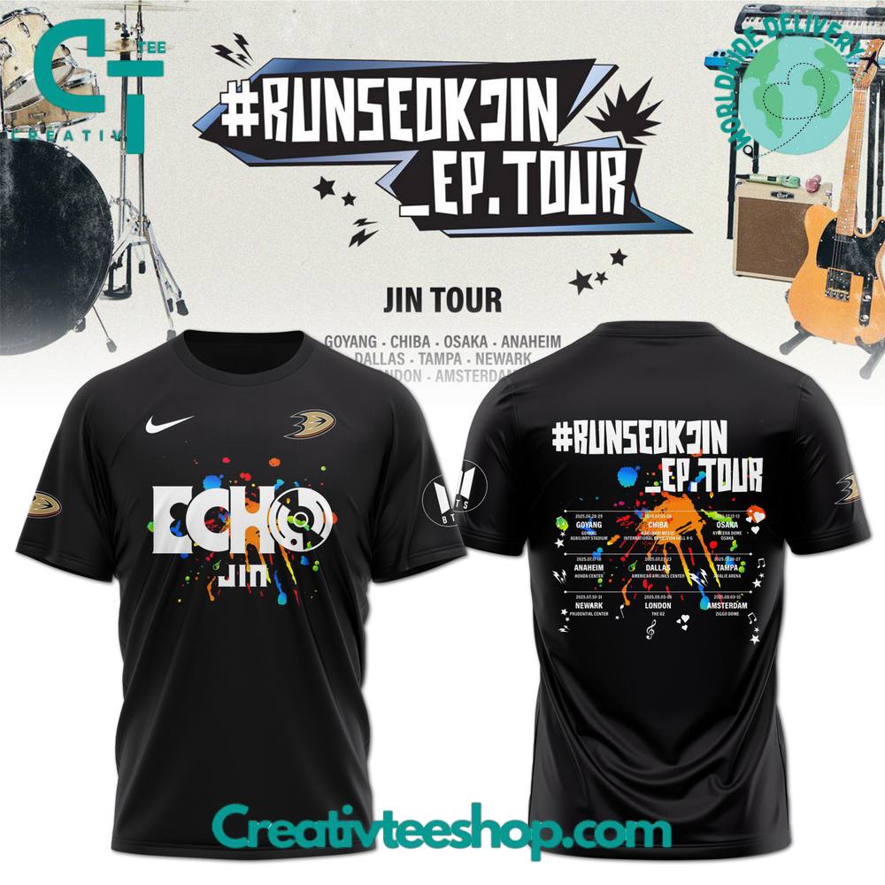 Anaheim Ducks x JIN RunSeokjin Ep. Tour 2025 Special Tee