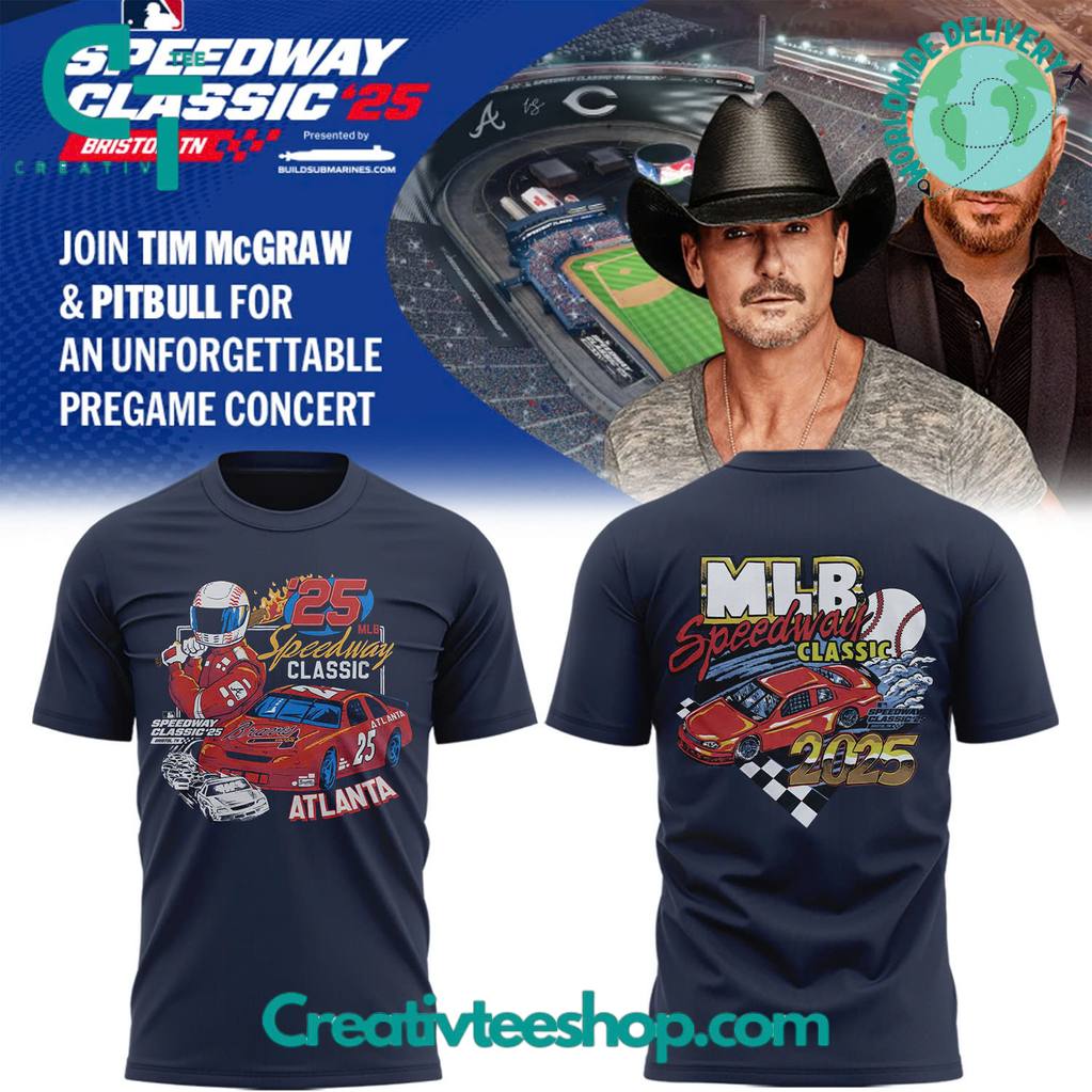 Atlanta Braves 2025 MLB Speedway Classic T-Shirt – Limited Edition