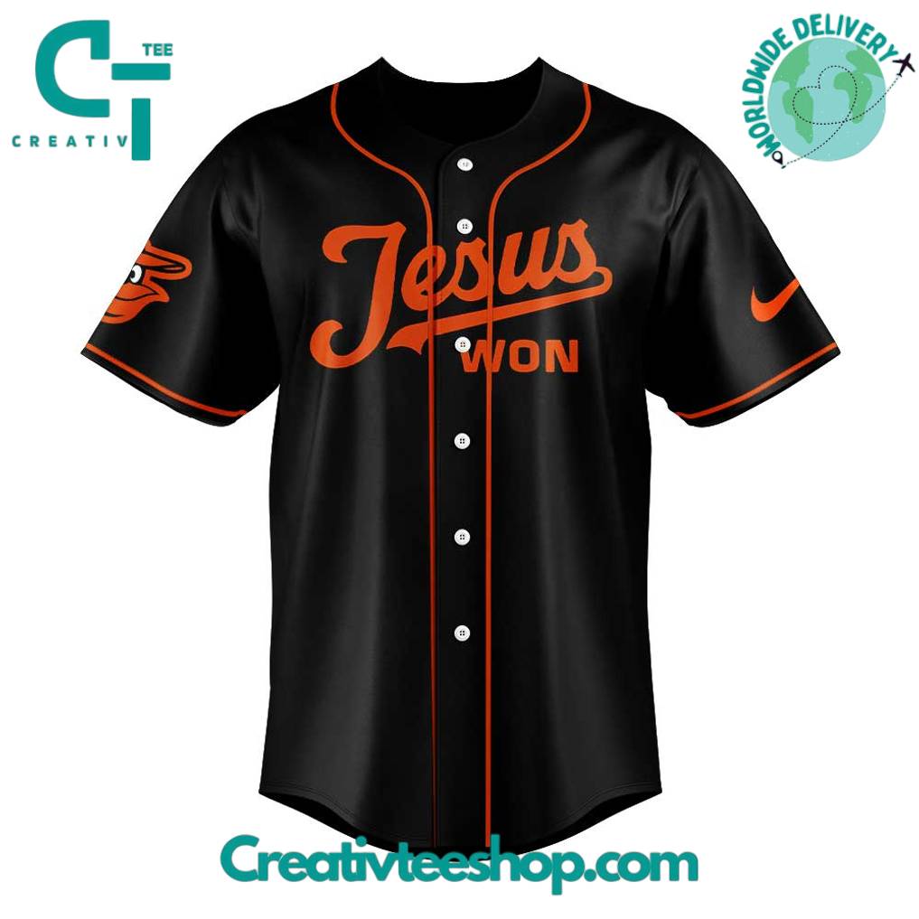 Baltimore Orioles x JESUS WON Special Baseball Jersey