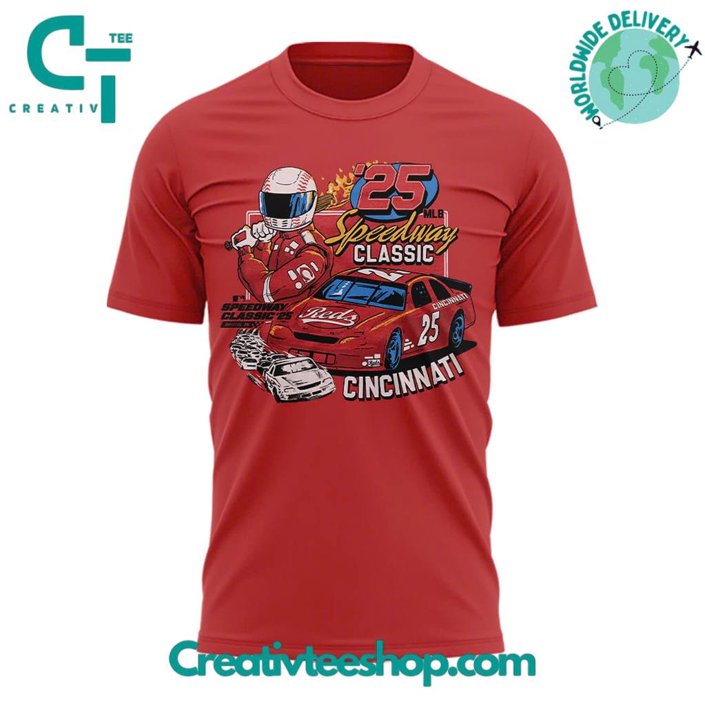 Cincinnati Reds 2025 MLB Speedway Classic T-Shirt – Special Edition