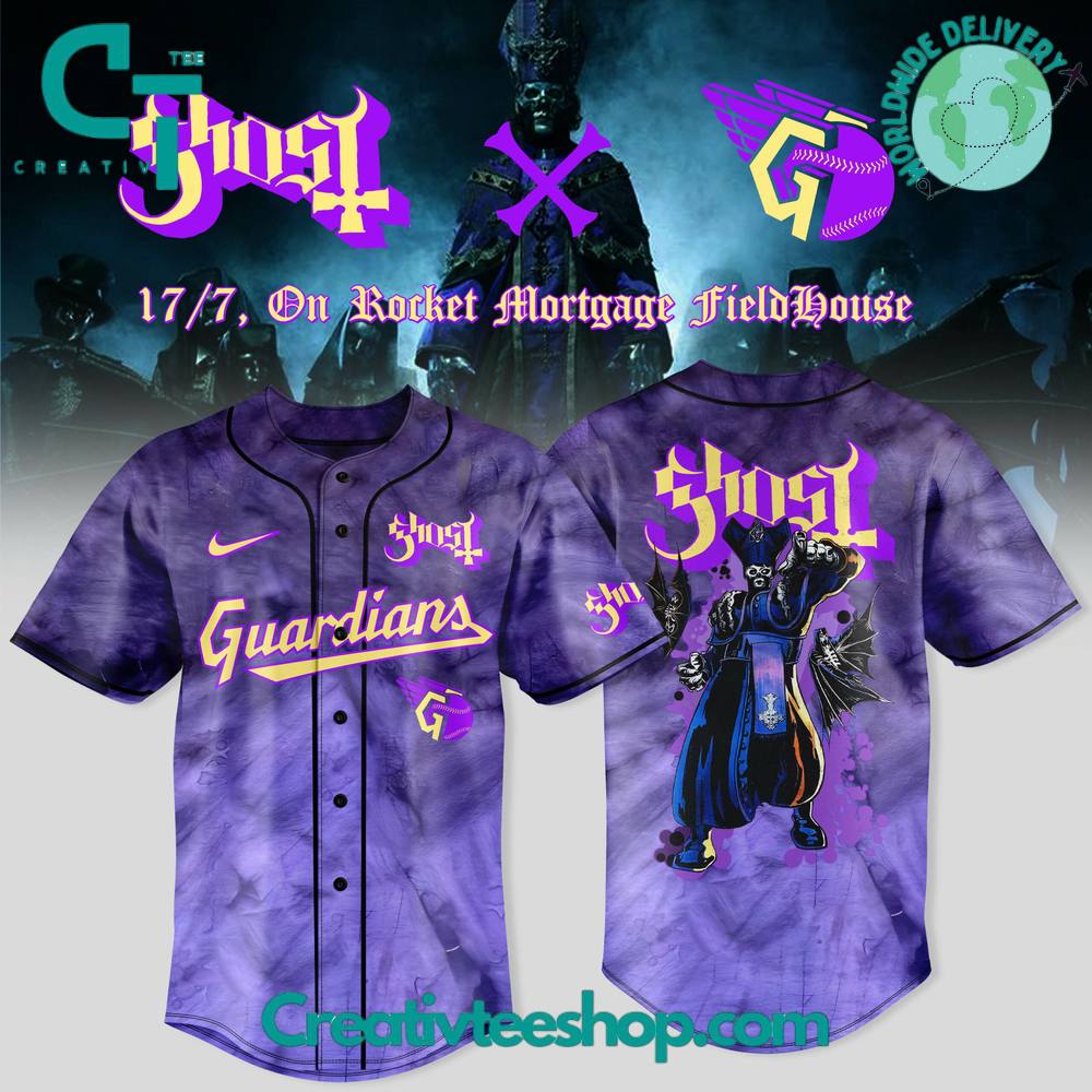 Cleveland Guardians x Ghost Band World Tour 2025 Special Baseball Jersey