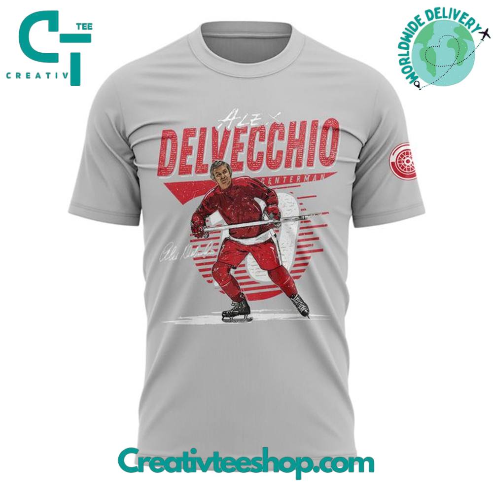 Detroit Red Wings x Alex Delvecchio “Thank you for the memories” Special Grey Tee