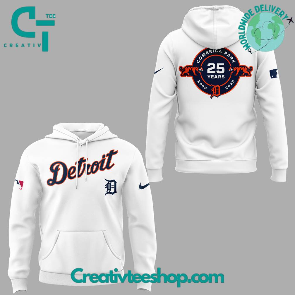 Detroit Tigers Celebrating The 25th Anniversary of Comerica Park Special Hoodie