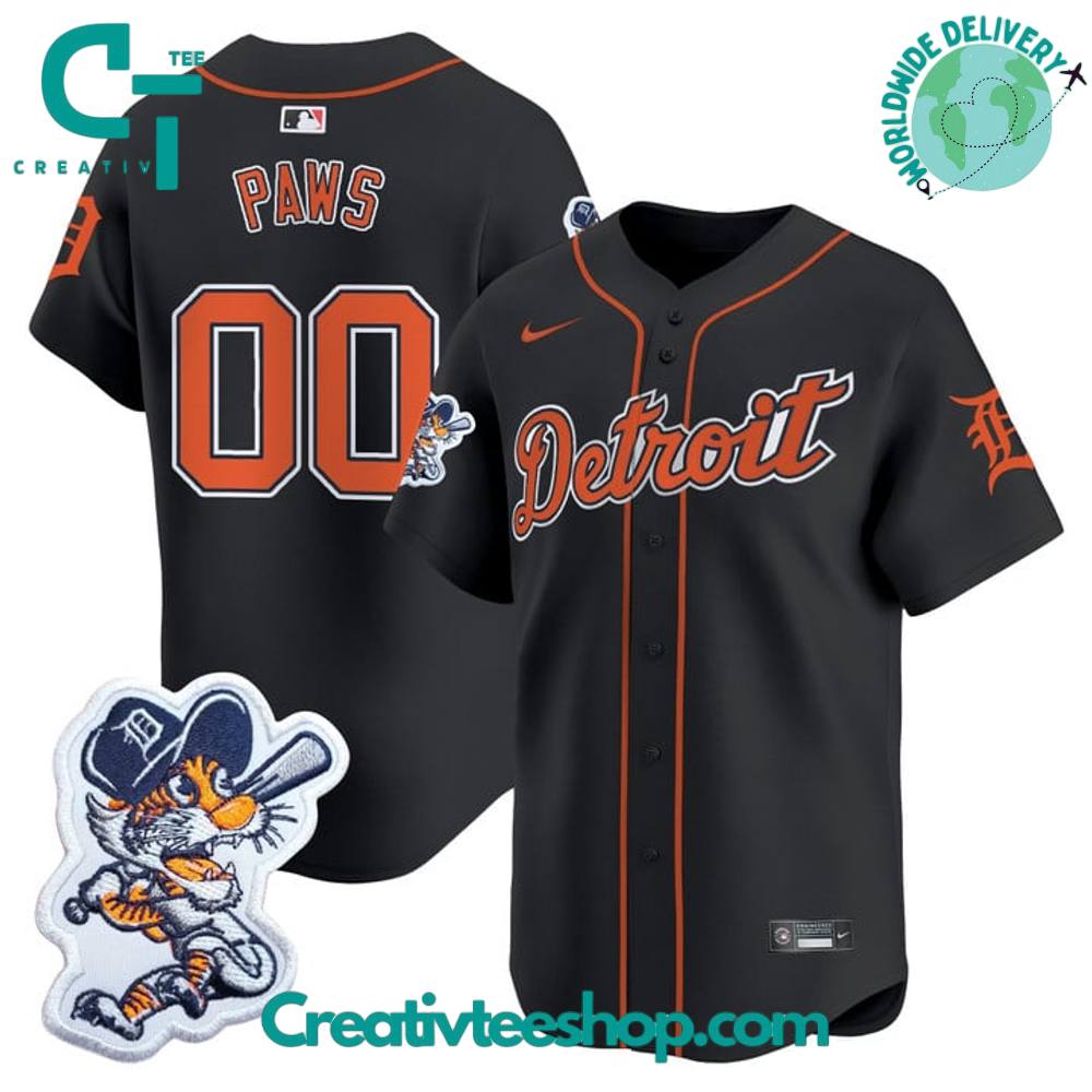 Detroit Tigers Paws Special Edition Baseball Jersey
