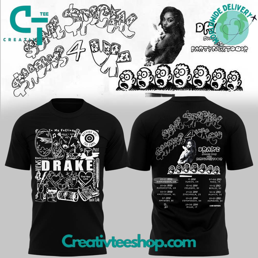 Drake Summer Tour to Birmingham x Partynextdoor Special Tee