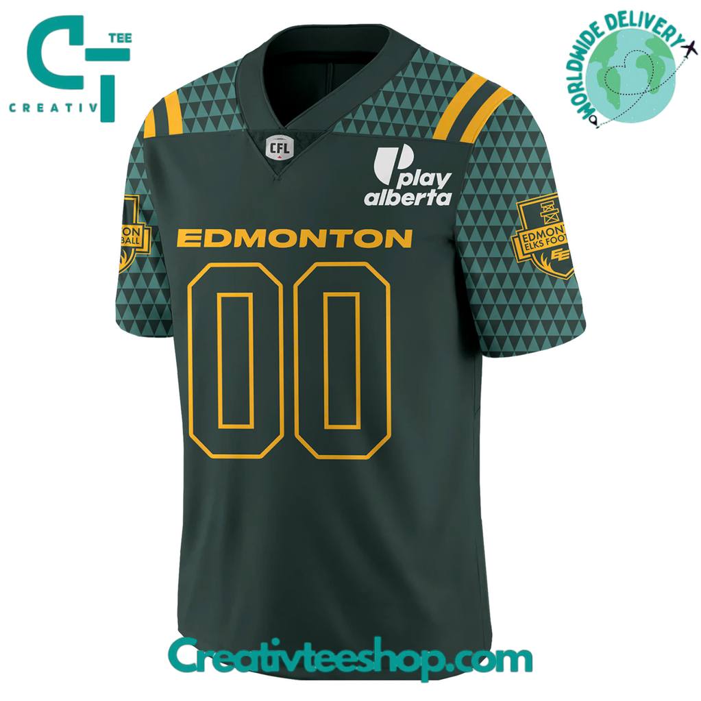 Edmonton Elks Special New Green Football Jersey
