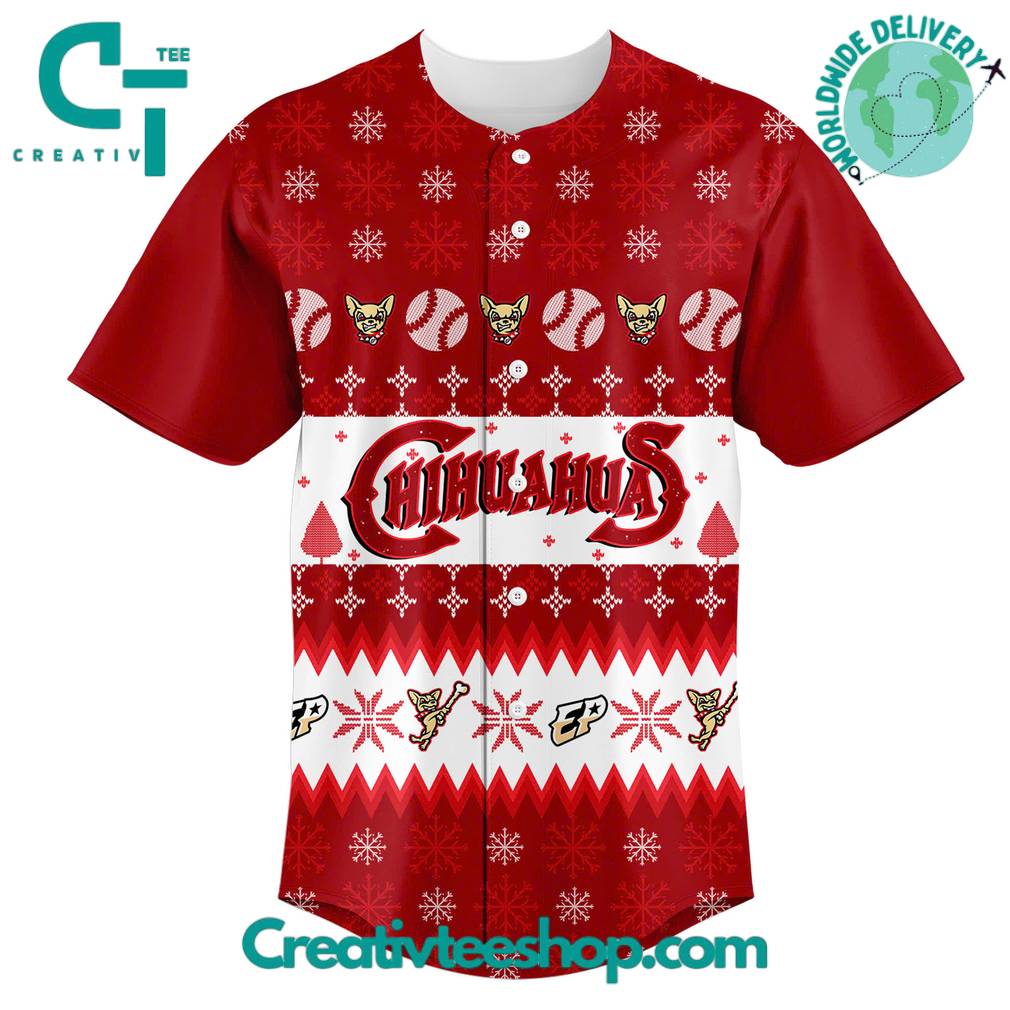 El Paso Chihuahuas Christmas in July 2025 Special Baseball Jersey