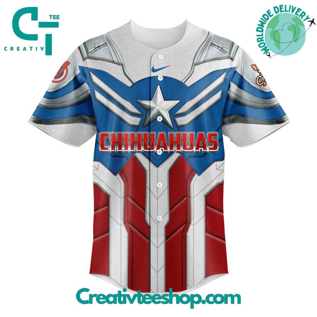 El Paso Chihuahuas x Captain America Special Baseball Jersey