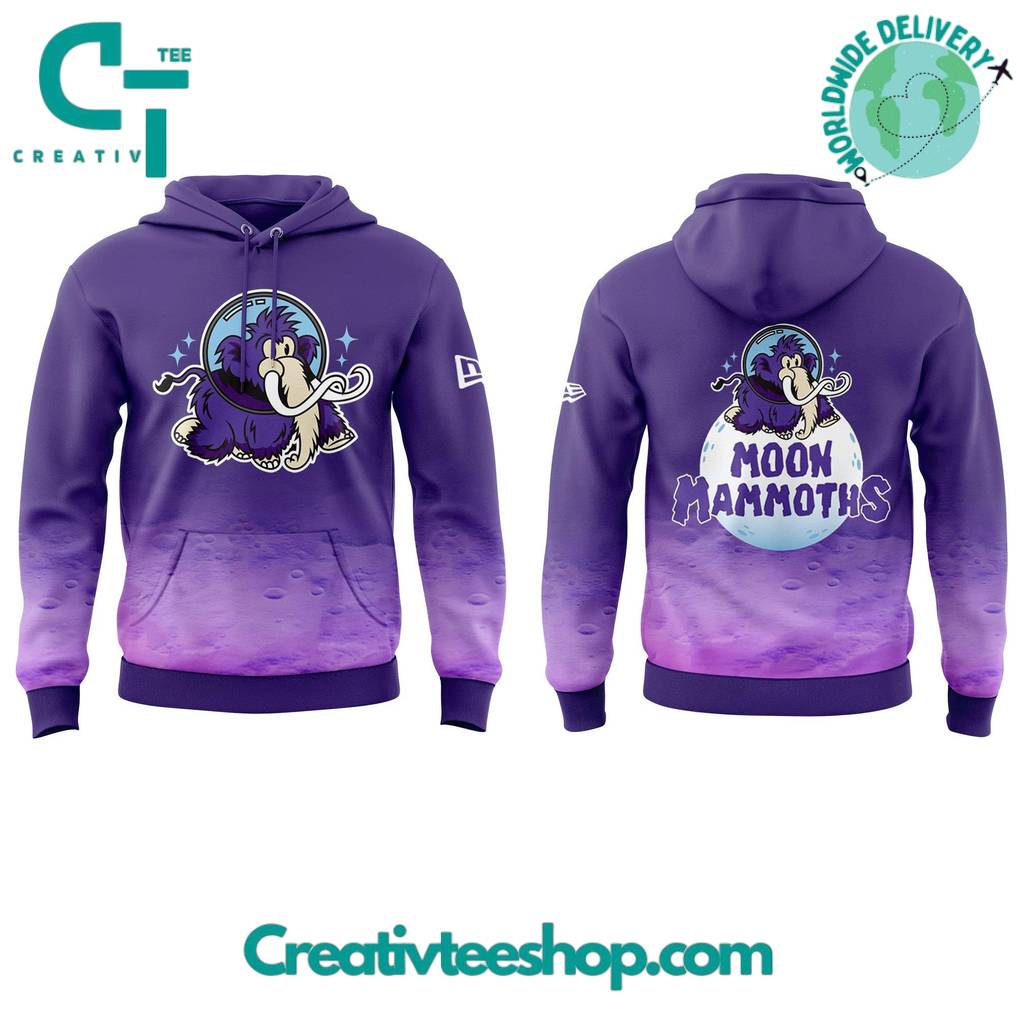 Erie SeaWolves BR Moon Mammoths Special Purple Hoodie