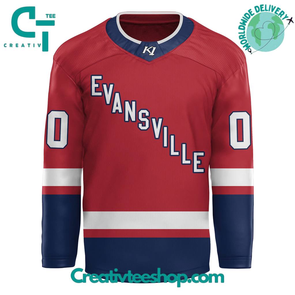 Evansville Thunderbolts New Season 2025-2026 Hockey Jersey