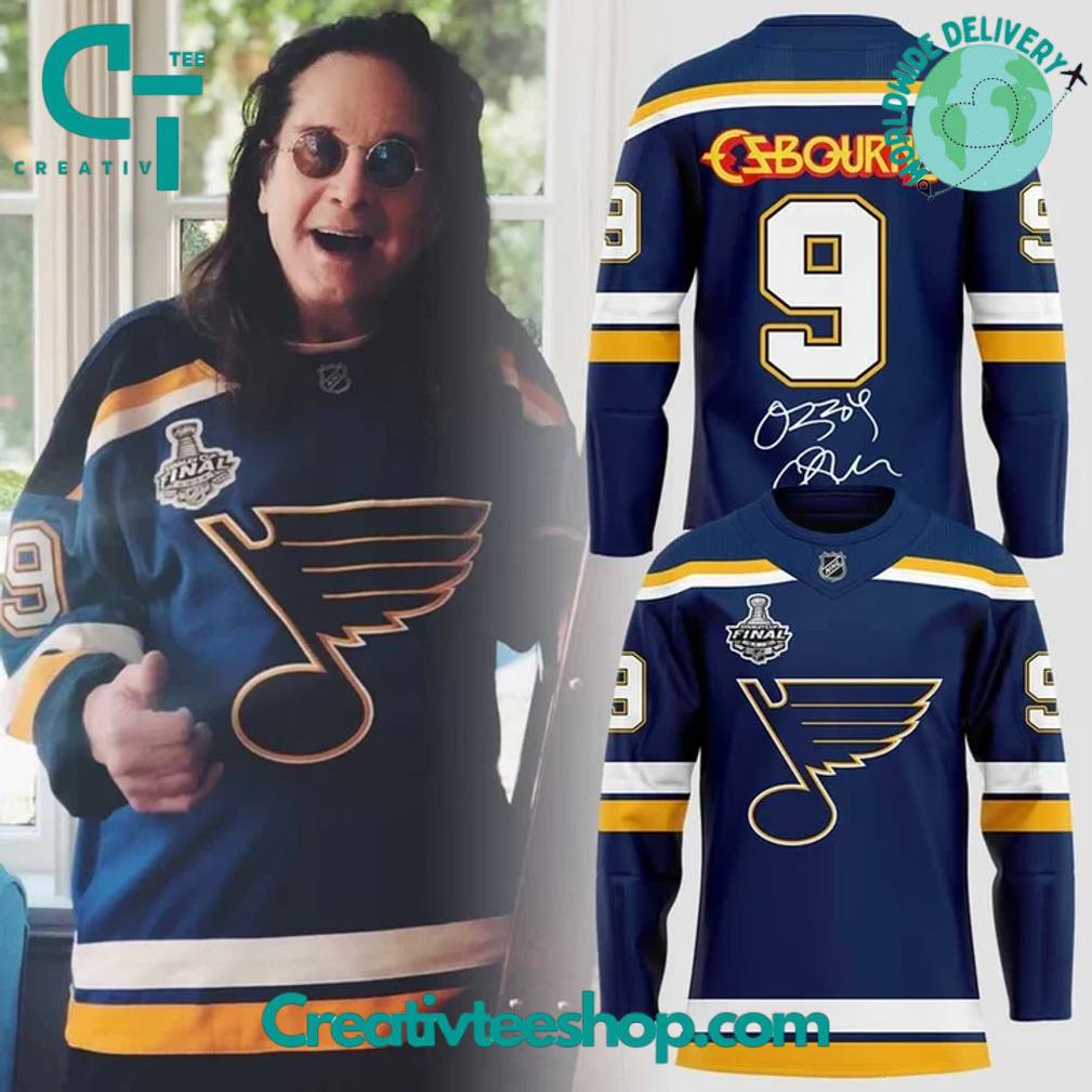 St. Louis Blues x Ozzy Osbourne Thank You For The Memories Hockey Jersey