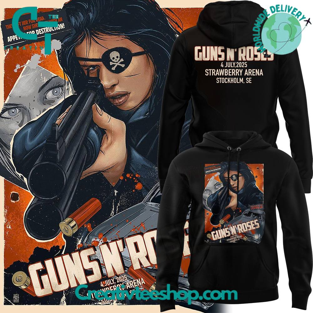 Guns N Roses World Tour 2025 in Stockholm Special Hoodie