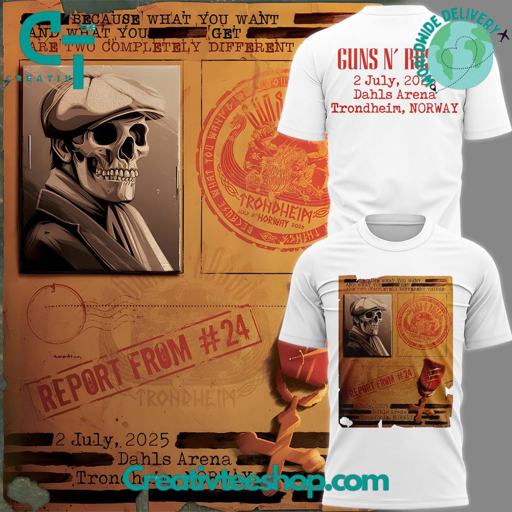 Guns N Roses World Tour 2025 in Stockholm Special Tee
