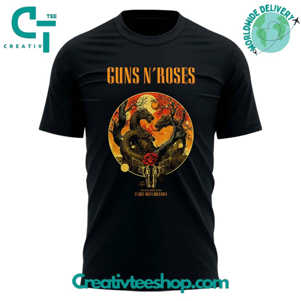 Guns N Roses World Tour to Bulgaria 2025 T-Shirt