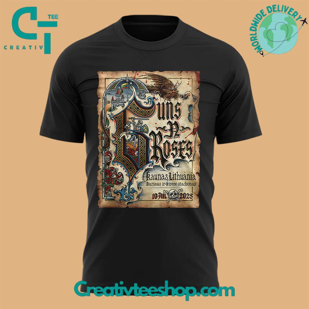 Guns N Roses World Tour to Kaunas 2025 Special Tee