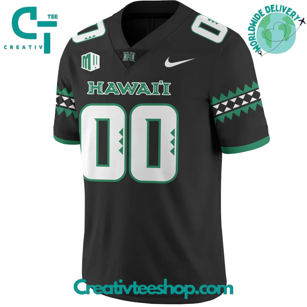 Hawaii Rainbow Warriors Special New Custom Football Jersey – Black