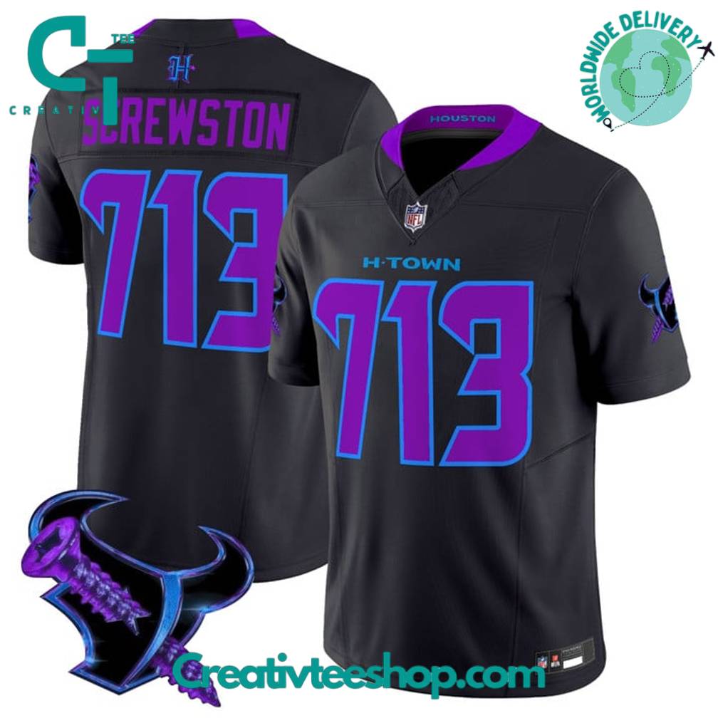 Houston Texans 2025 DJ Screw H-Town Special Football Jersey