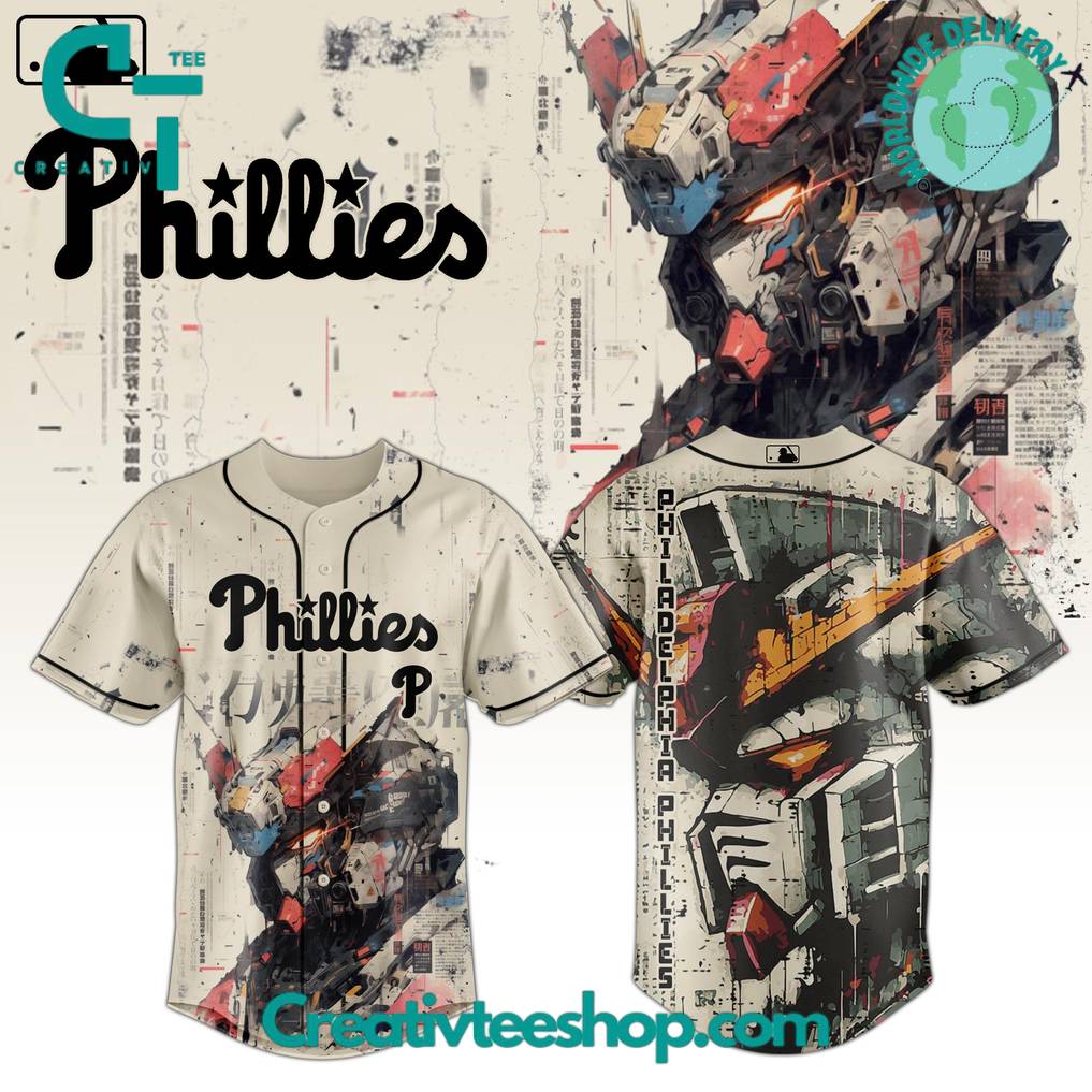 Philadelphia Phillies x Gundam Robot Japan Edition 2025 Special Baseball Jersey