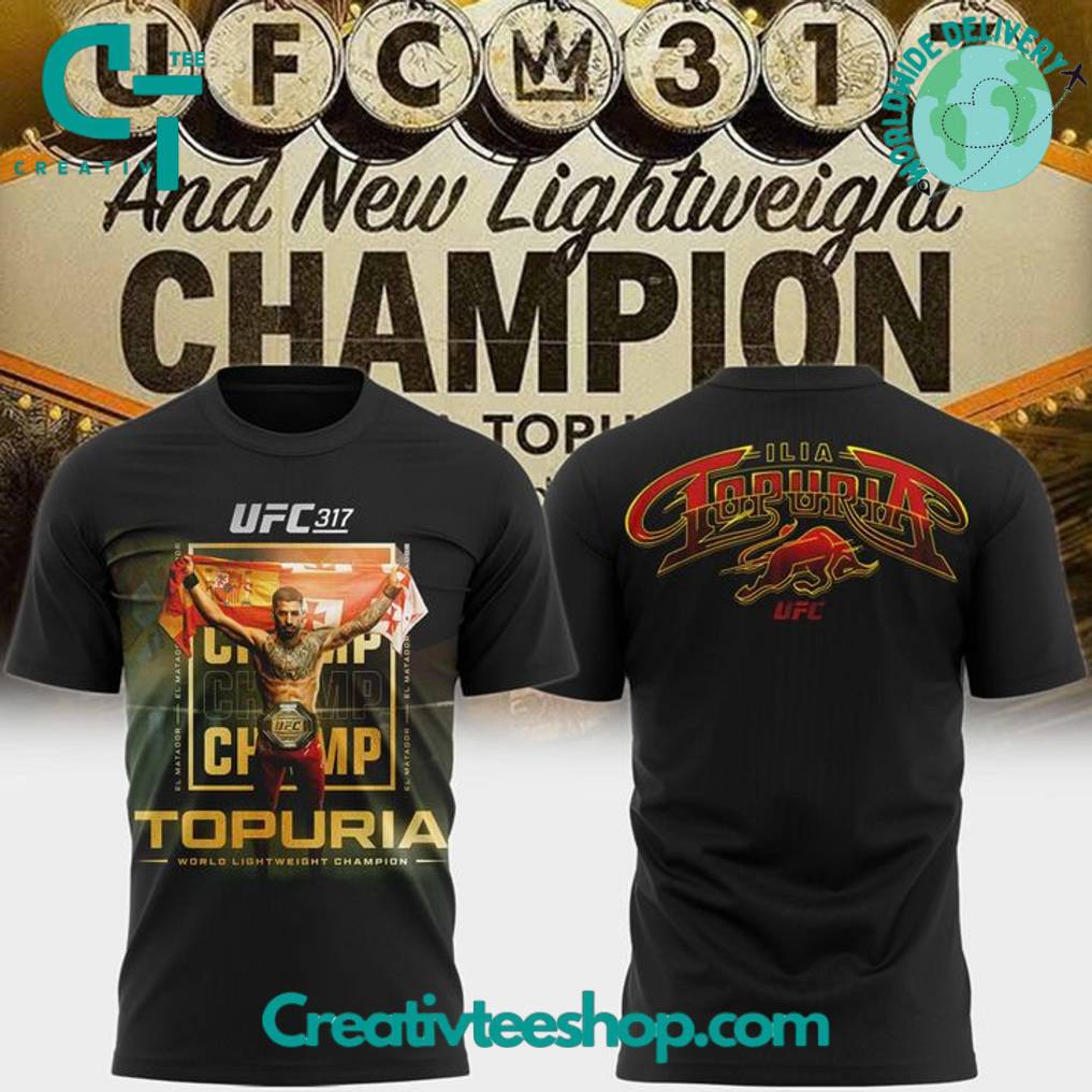 Ilia Topuria UFC 317 Lightweight Champion Special T-Shirt