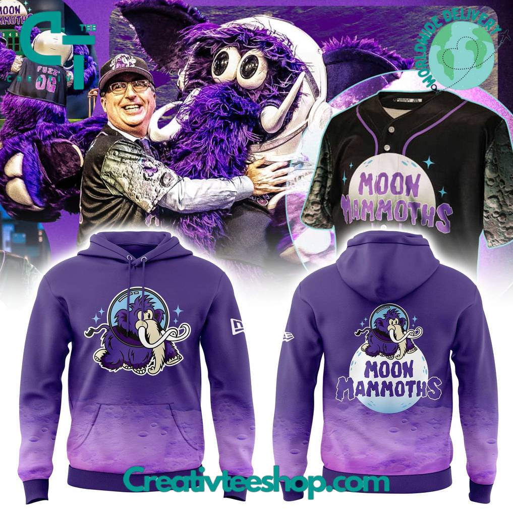 Erie SeaWolves BR Moon Mammoths Special Purple Hoodie