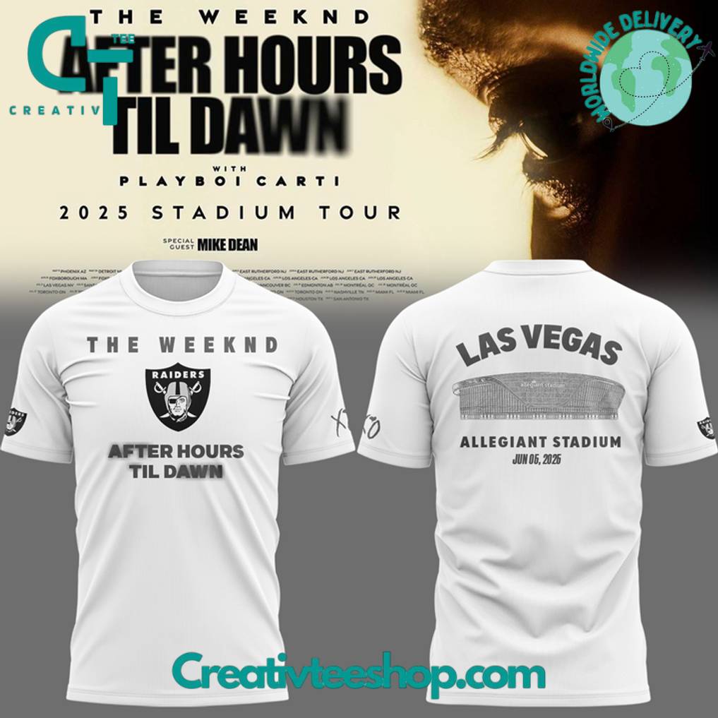 Las Vegas Raiders x The Weeknd After Hours Til Dawn 2025 Tour Special Tee