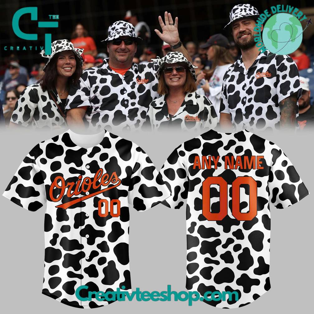 Baltimore Orioles Happy Cow Appreciation Day Custom Baseball Jersey
