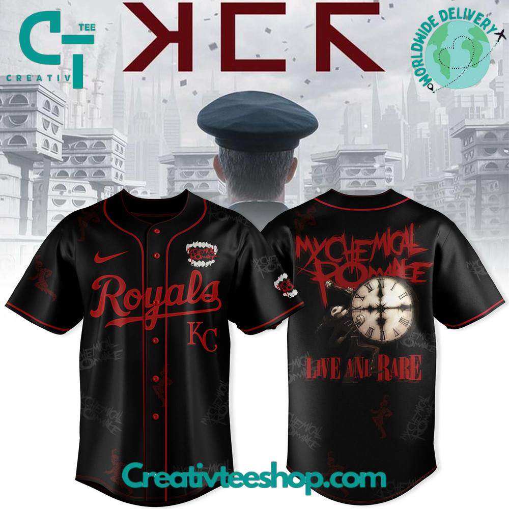 Kansas City Royals x My Chemical Romance Long Live The Black Parade Tour Special Baseball Jersey