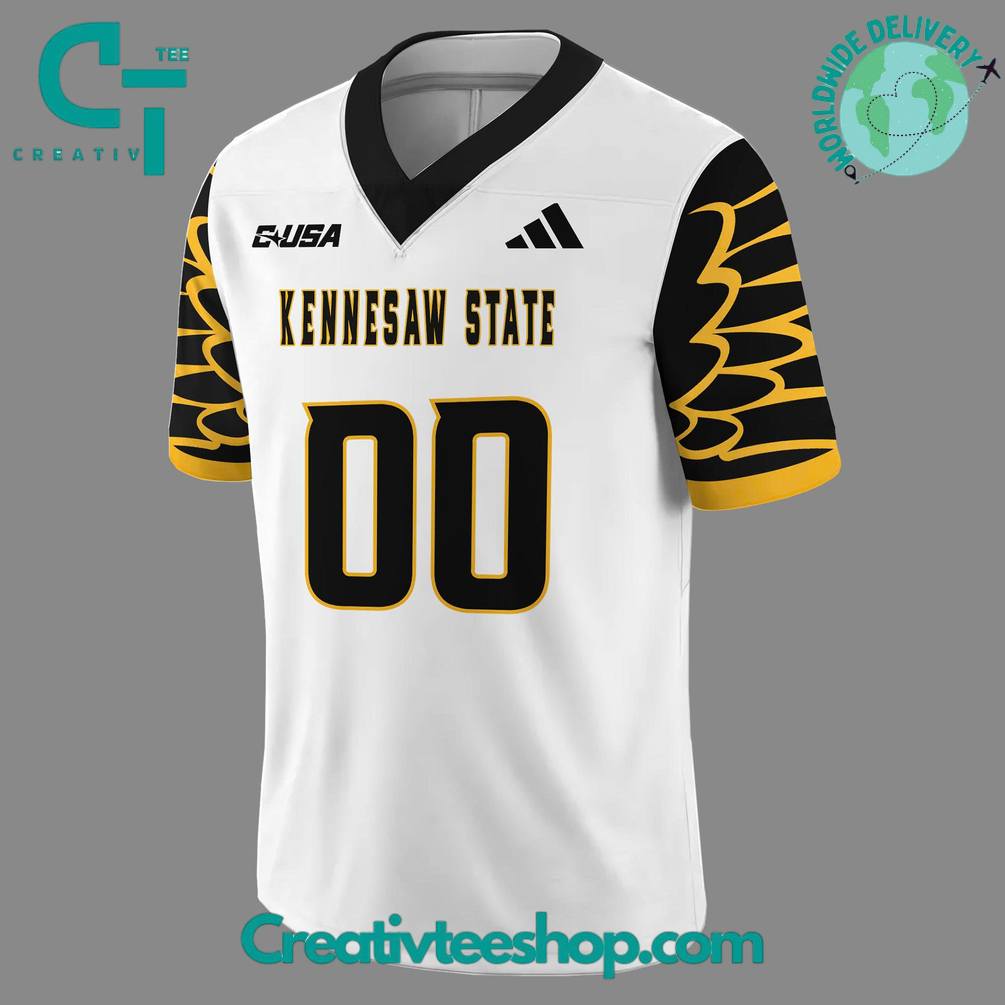 Kennesaw State Owls White Uniform Football Jersey