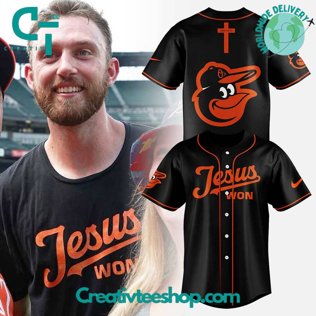 Baltimore Orioles x JESUS WON Special Baseball Jersey