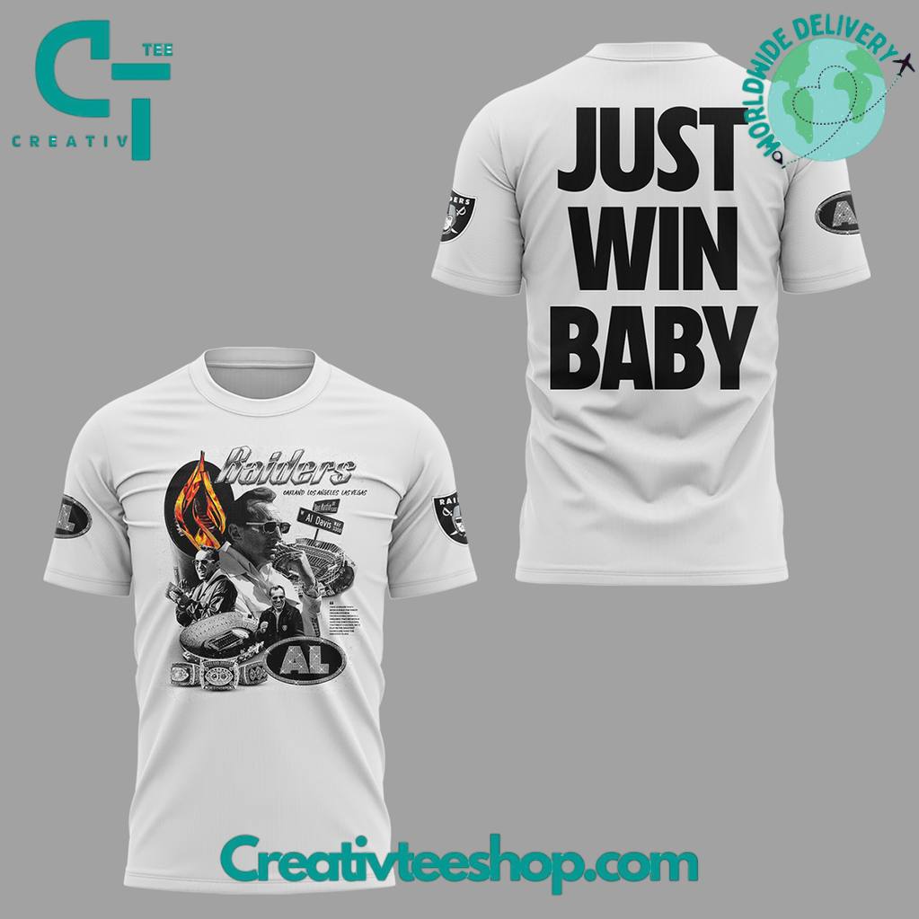 Las Vegas Raiders Remembering the great Al Davis “Just Win Baby” Special Tee