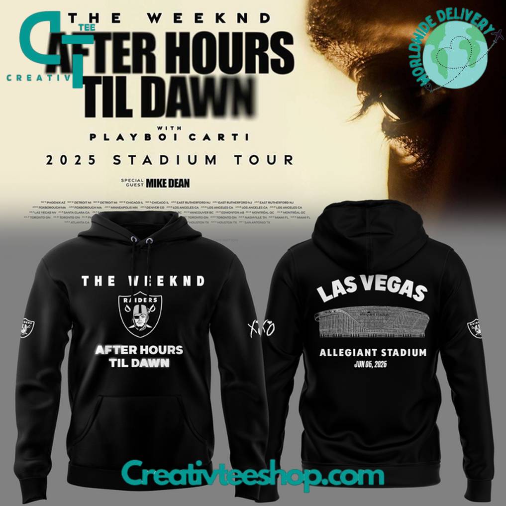 Las Vegas Raiders x The Weeknd After Hours Til Dawn 2025 Tour Special Hoodie