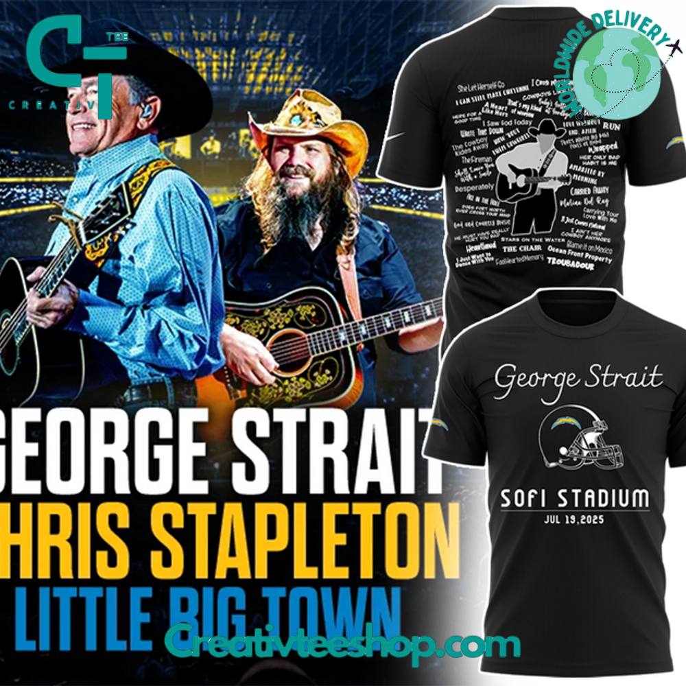 Los Angeles Chargers x George Strait Little Big Town 2025 Special Tee