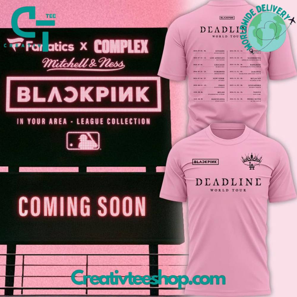 Los Angeles Dodgers x Blackpink Deadline World Tour 2025 Special Tee