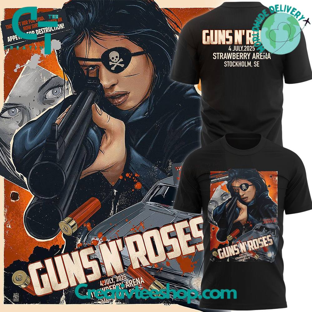 Guns N Roses World Tour 2025 in Stockholm Special Tee