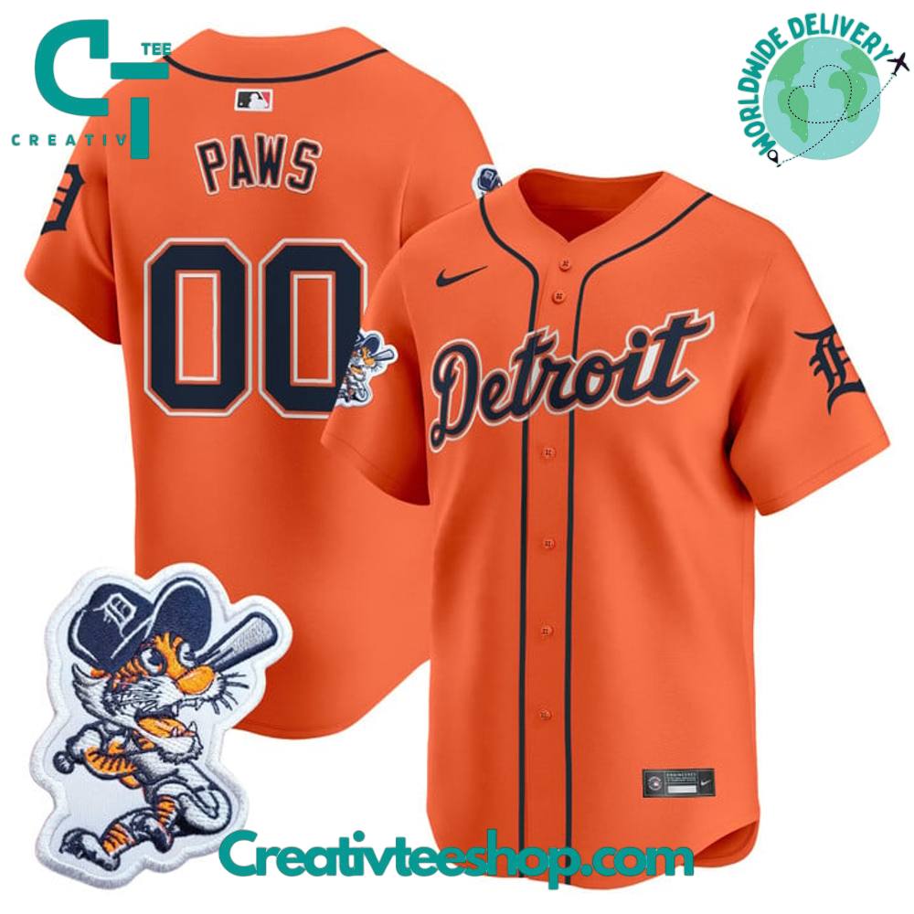 Detroit Tigers Paws Special Edition Baseball Jersey