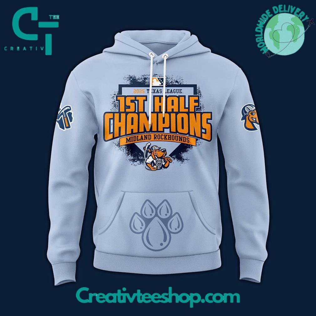 Midland RockHounds 1st Half Champions 2025 Texas League Hoodie