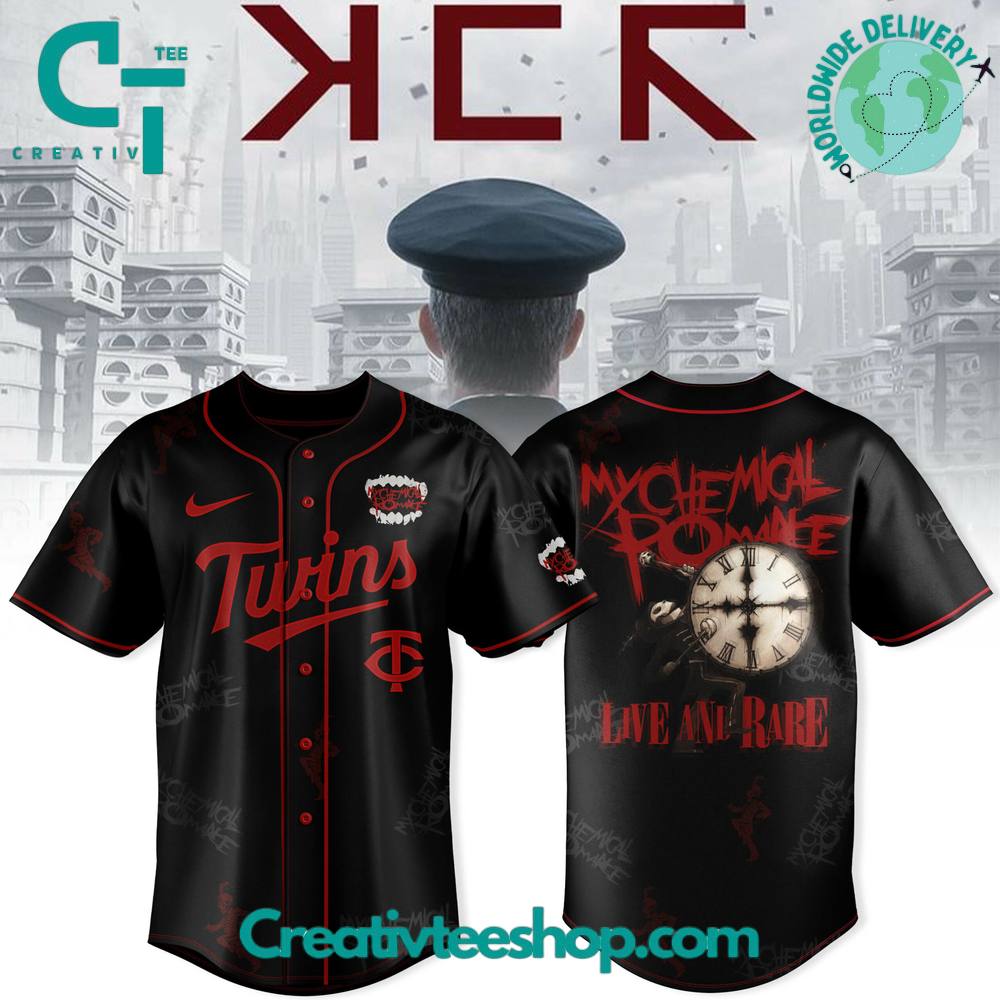 Minnesota Twins x My Chemical Romance Long Live The Black Parade Tour Special Baseball Jersey