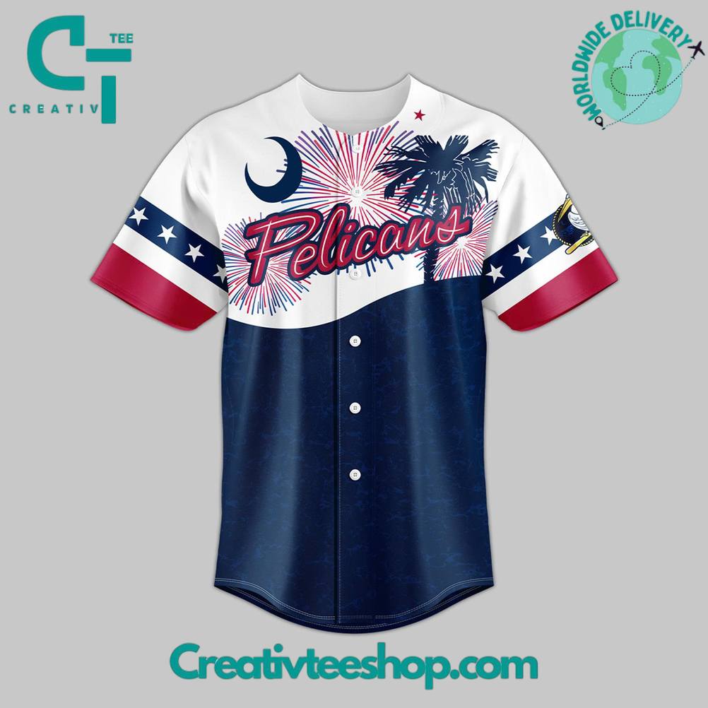 Myrtle Beach Pelicans Independence Day 2025 Personalized Baseball Jersey