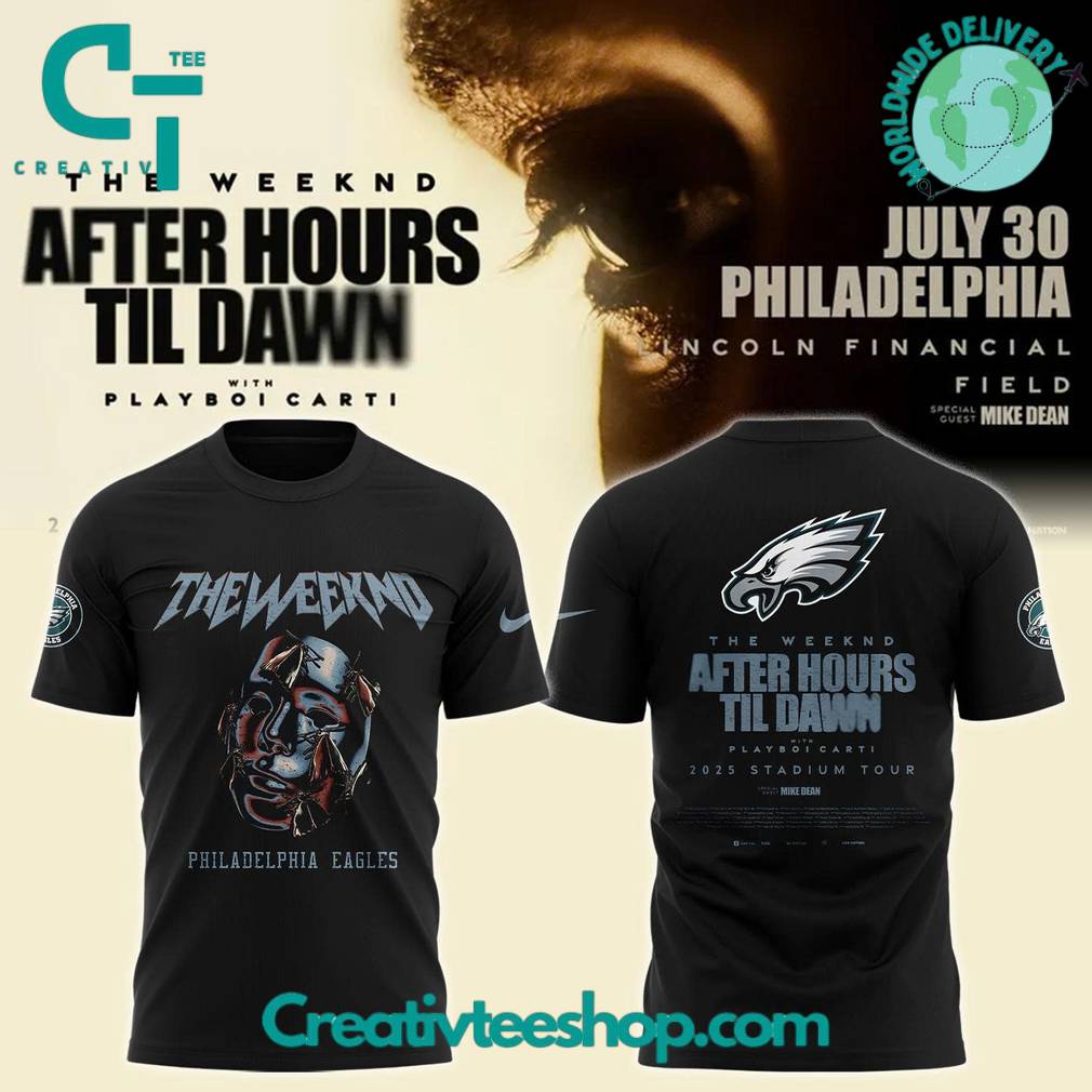Philadelphia Eagles x The Weeknd After Hours Til Dawn 2025 Tour Special Tee