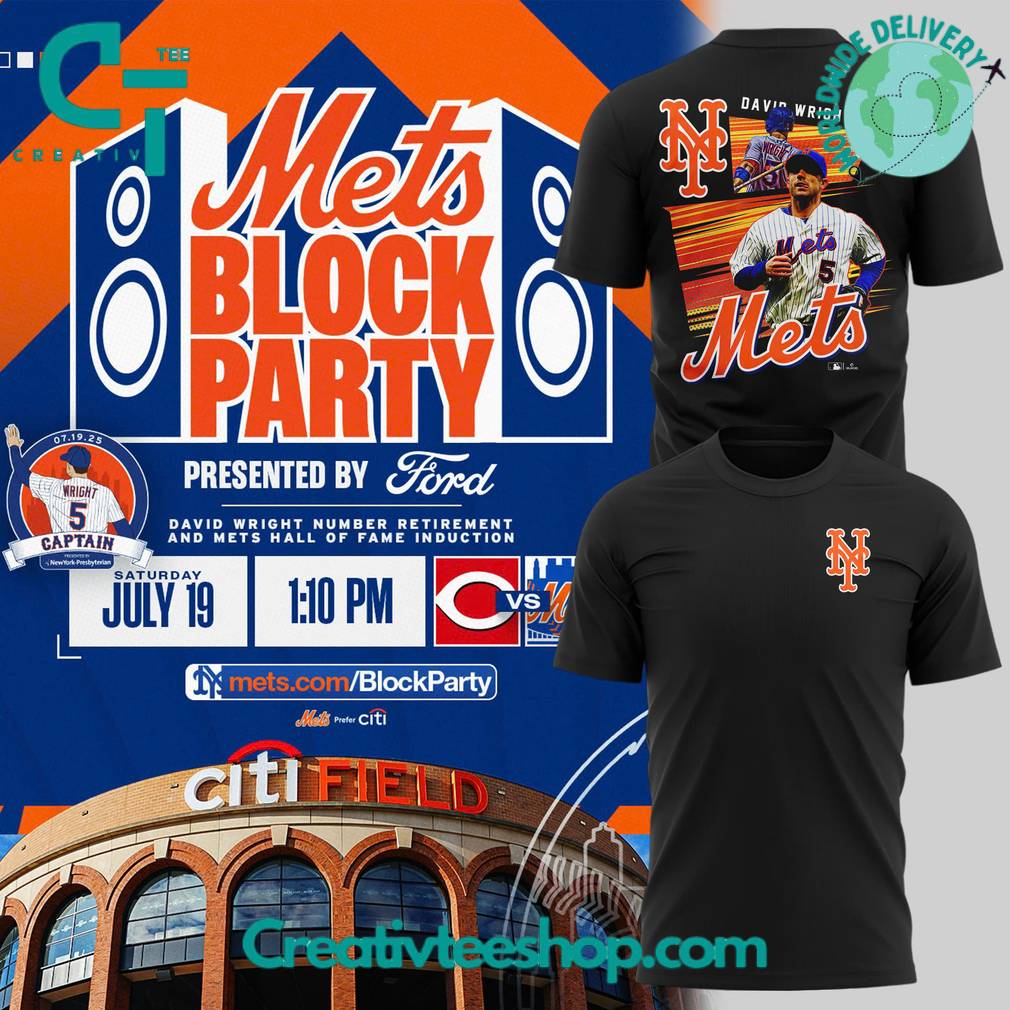 New York Mets Block Party David Wright Special T-Shirt