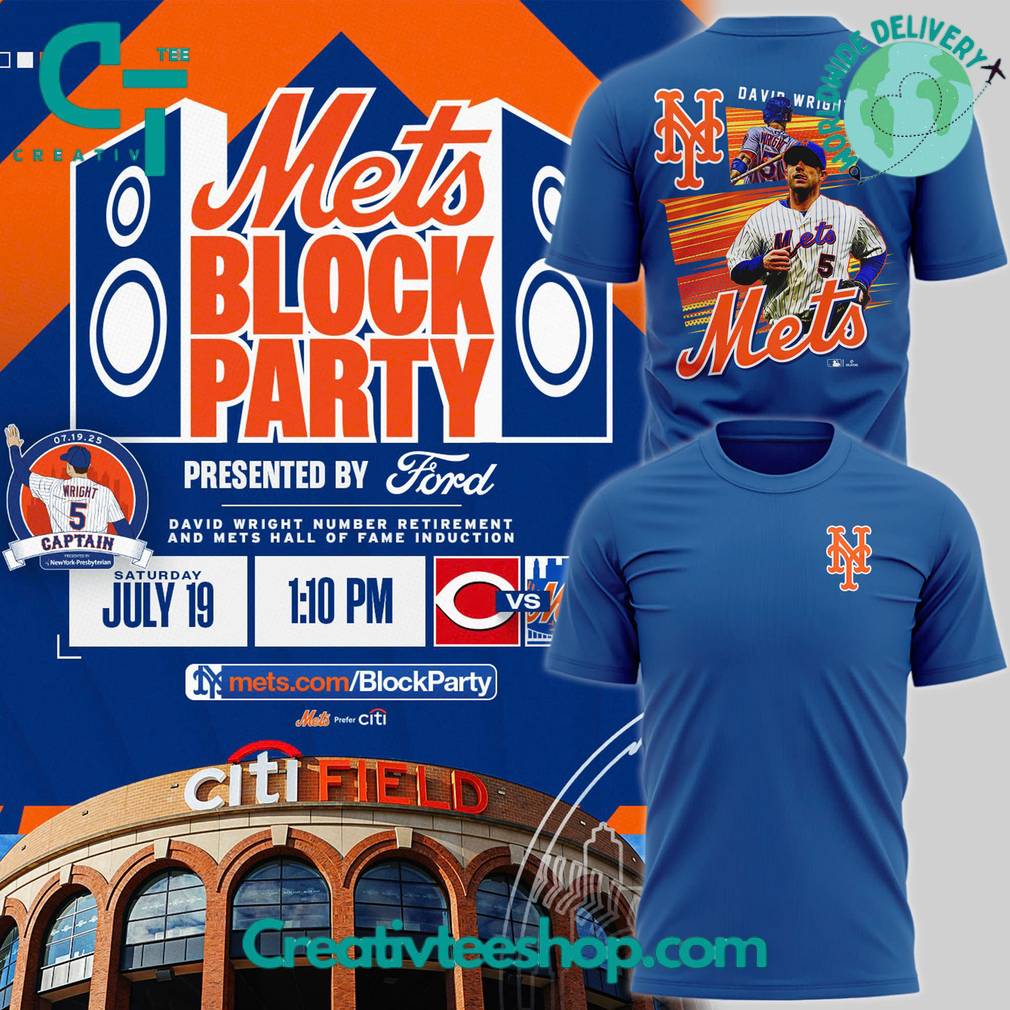 New York Mets Block Party David Wright Special T-Shirt