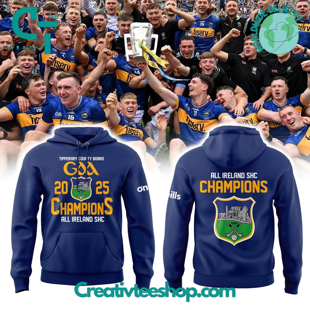 Tipperary GAA AllIreland SHC Champions 2025 Hoodie – Blue