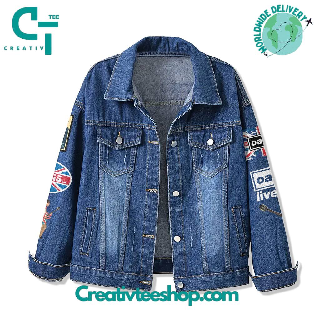 オアシス　Live '25 Tour Logo Denim Jacket Oasis Live 25 Tour Hoodie Baseball Uniform Jackets Men Women Hip
