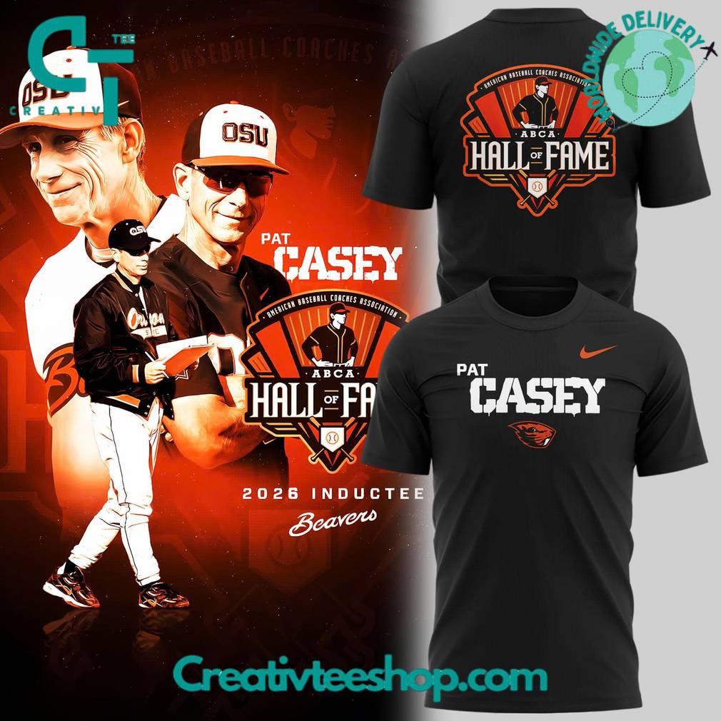Oregon State Beavers New Coach Pat Casey ABCA Hall Of Fame T-Shirt